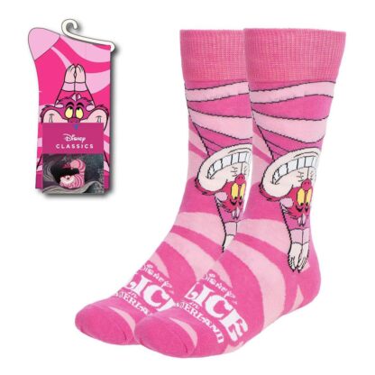 Disney Socken Alice im Wunderland Grinsekatze Upside Down