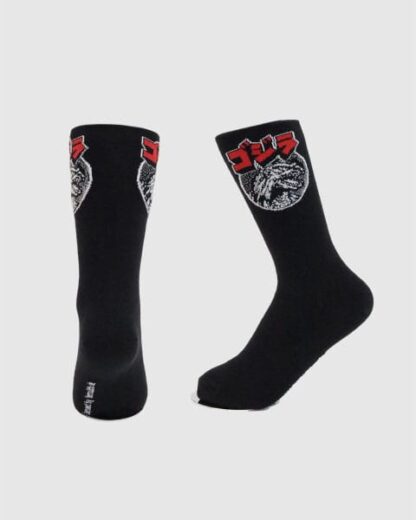 Godzilla Socken Silhouette